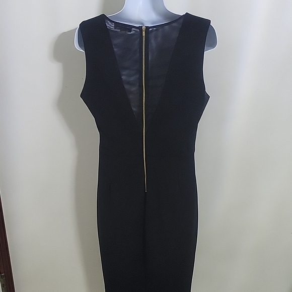 Calvin Klein Black V-Neck Sleeveless Sheath Dress - Picture 3 of 3